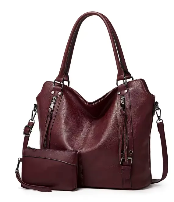 2pcs Women,Fashion Tote Bag Large Capacity Handbag, Shoulder Bag Purse Set, Professional Business Work Briefcase For Off