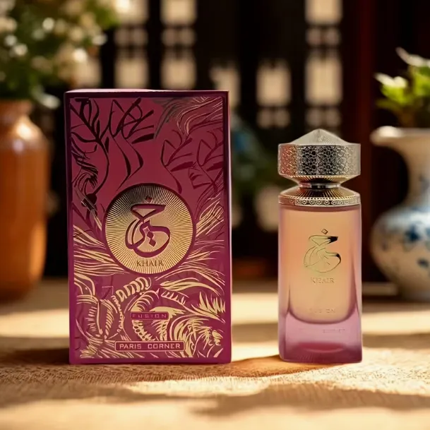 Khair Fusion Paris Corner Women's Luxury Perfume | Long-Lasting Lychee, Blackcurrant & Red Apple Fragrance | Golden Floral Design Bottle, Oriental Fresh Scent | Formaldehyde-Free For Everyday & Special Occasions | 3.4fl.oz/100ml
